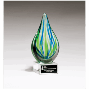 Blue and green art glass